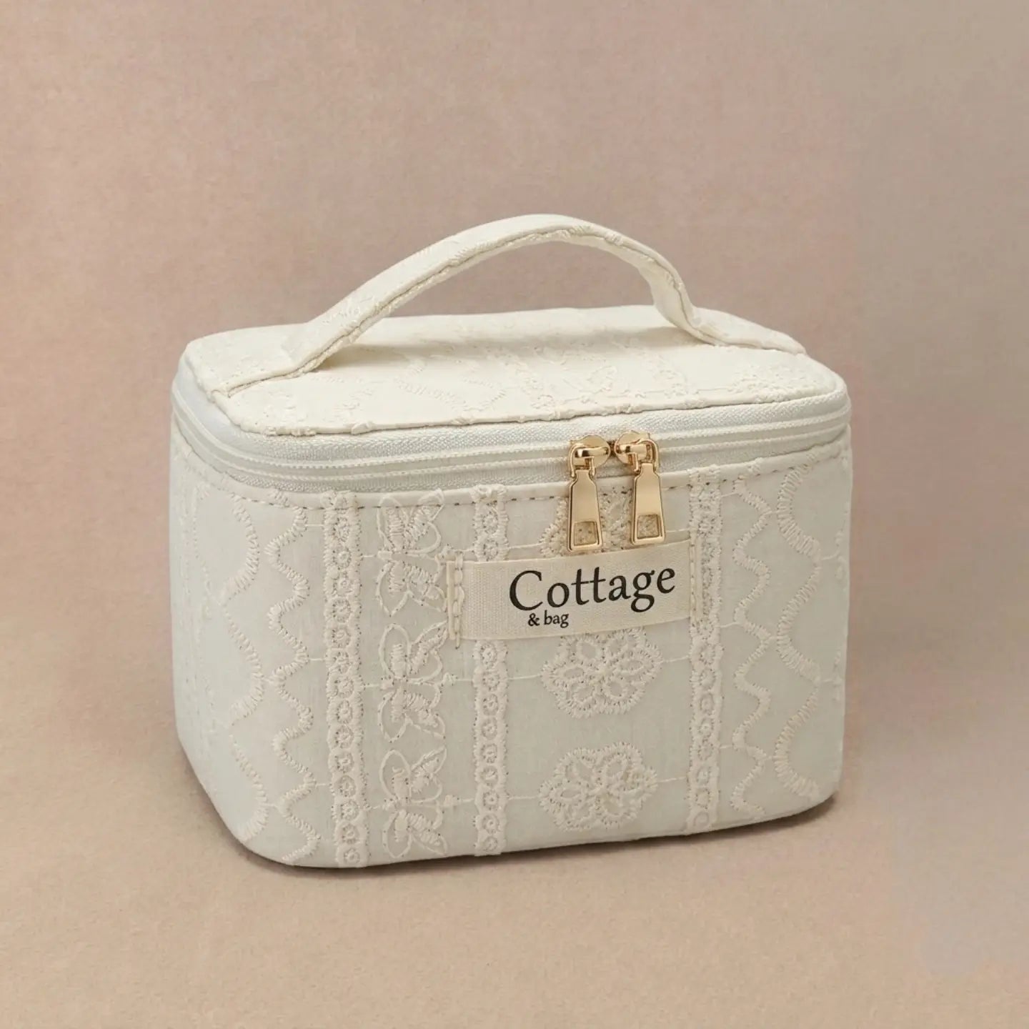 Mini vanity case rigide  en coton