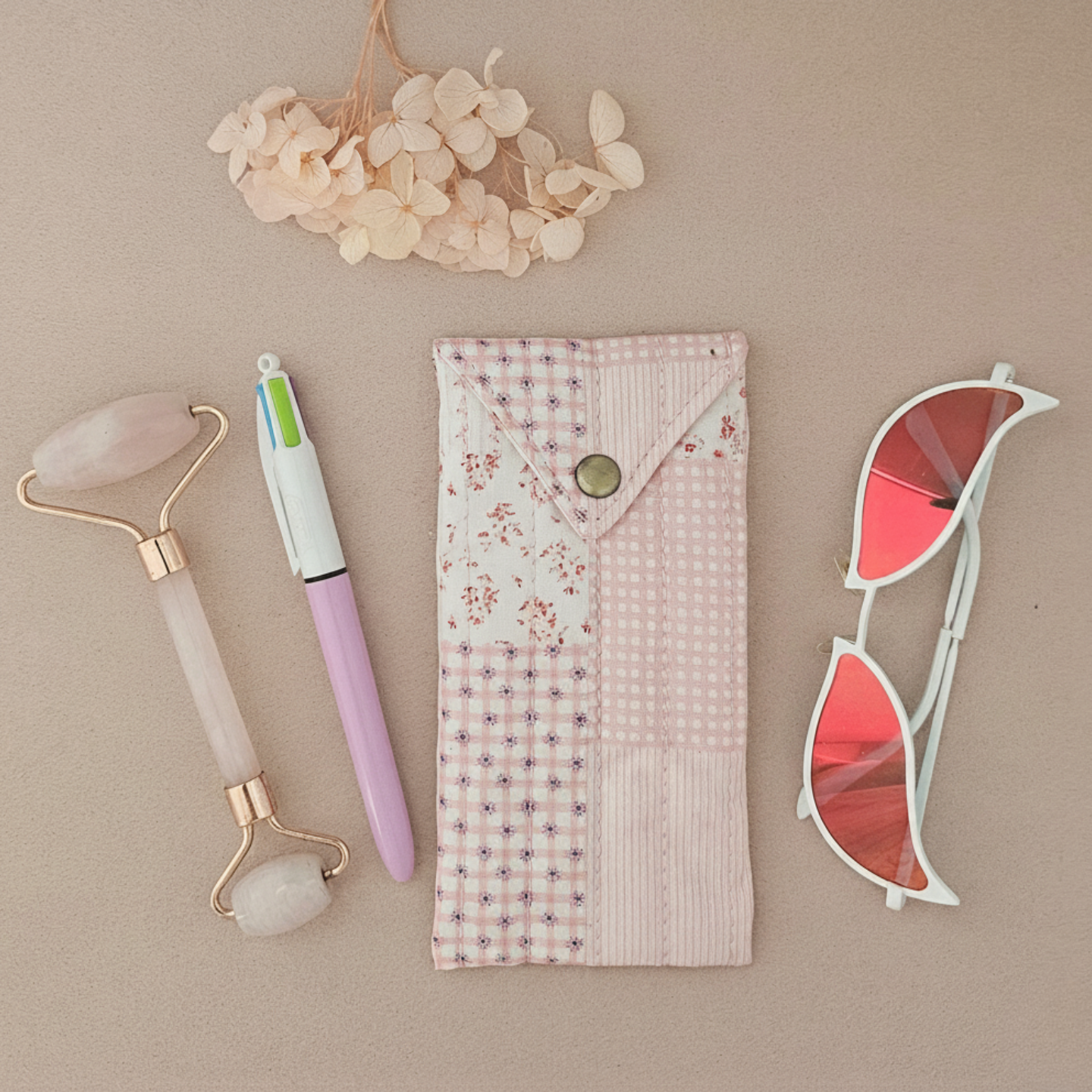 Trousse  lunette / stylo en 100 % coton