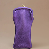 Etui lunette cuir avec fermoir rétro