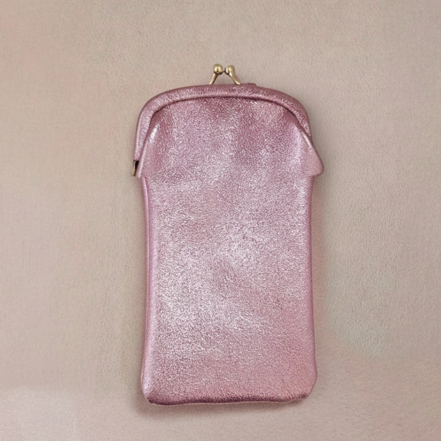 Etui lunette cuir avec fermoir rétro