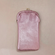 Etui lunette cuir avec fermoir rétro