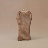 Etui lunette cuir avec fermoir rétro