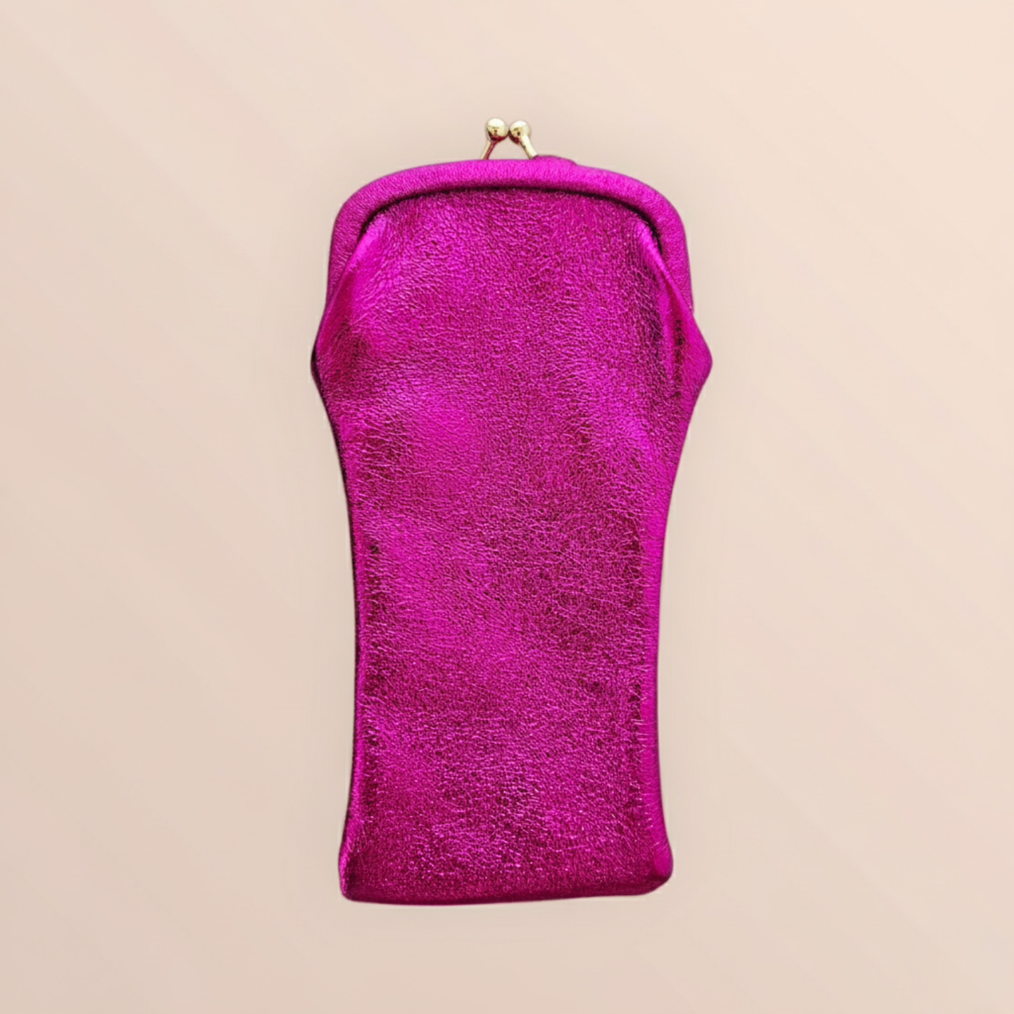 Etui lunette cuir avec fermoir rétro