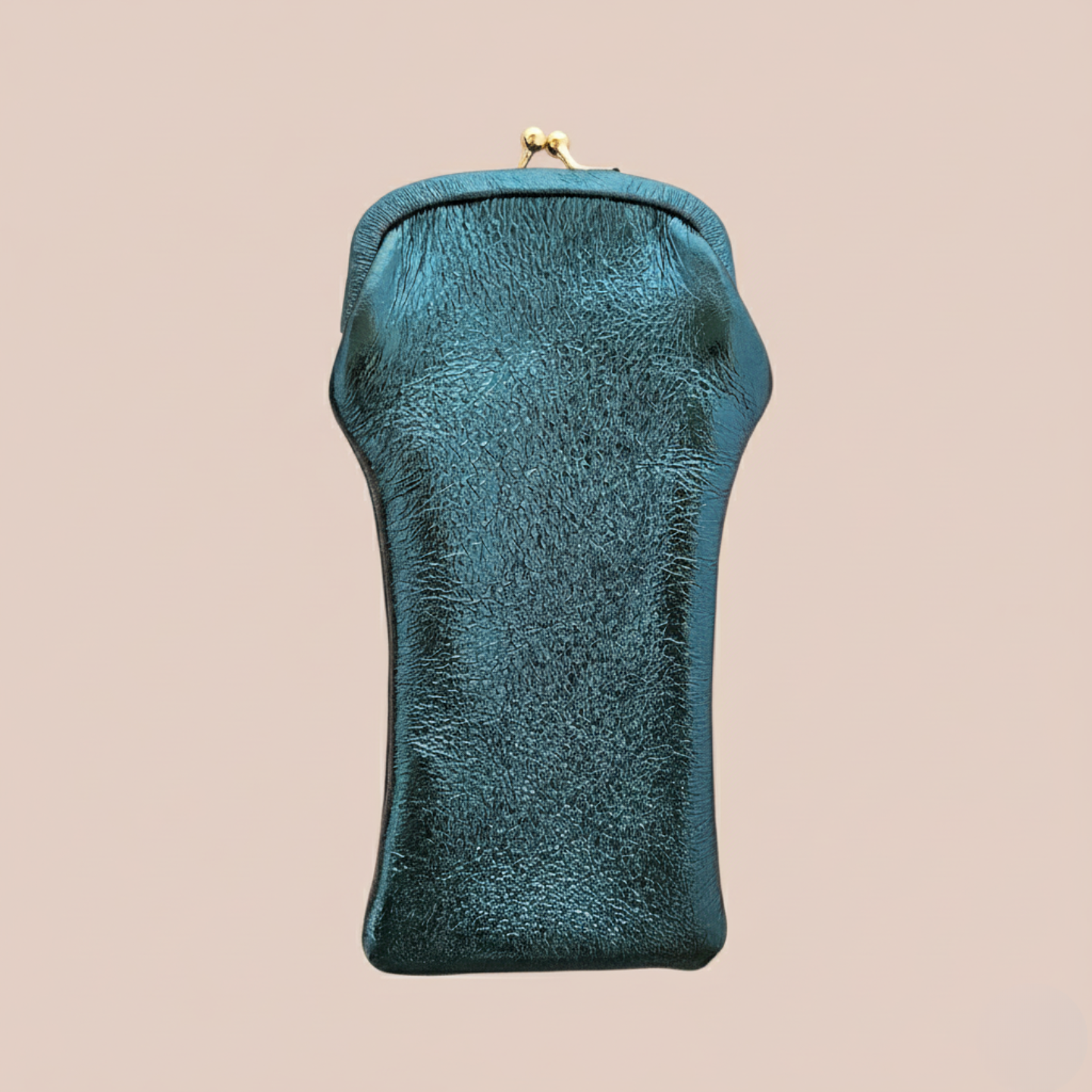 Etui lunette cuir avec fermoir rétro