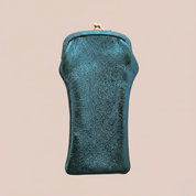 Etui lunette cuir avec fermoir rétro