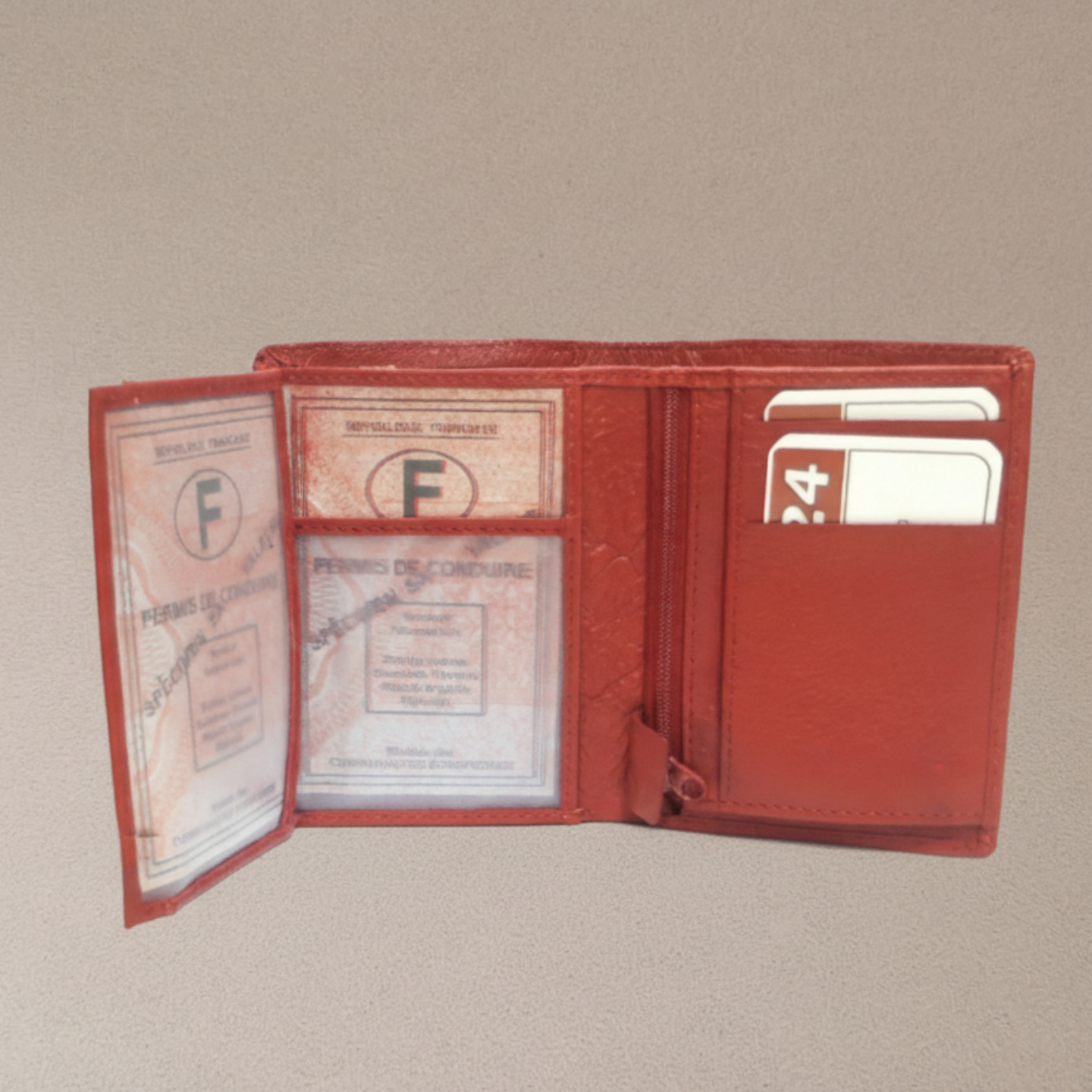 Portefeuille en Cuir vachette