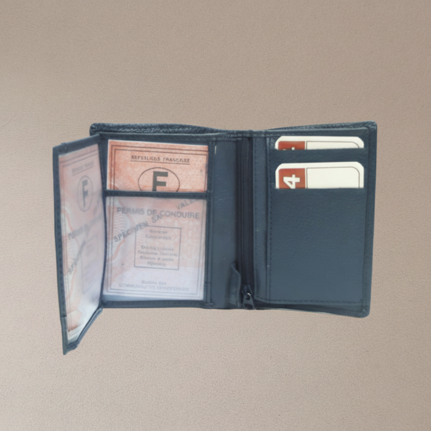 Portefeuille en Cuir vachette