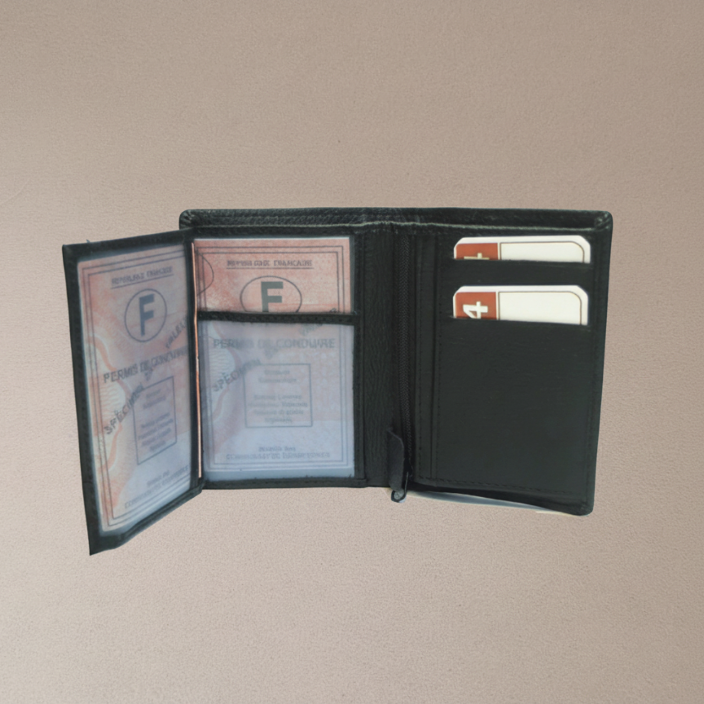 Portefeuille en Cuir vachette