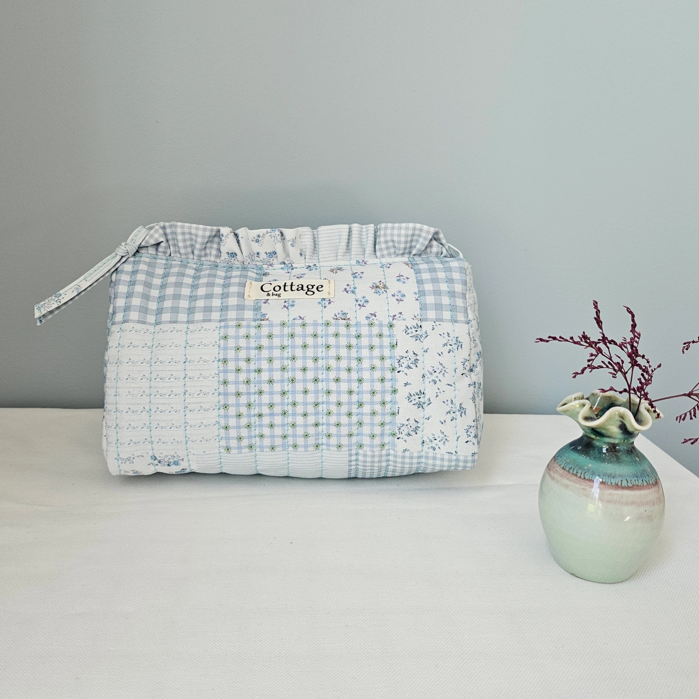 Trousse maquillage froufrou 100 % coton