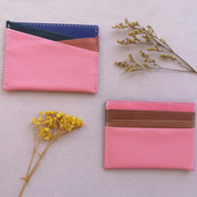 Porte carte en cuir upcyclé