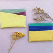 Porte carte en cuir upcyclé
